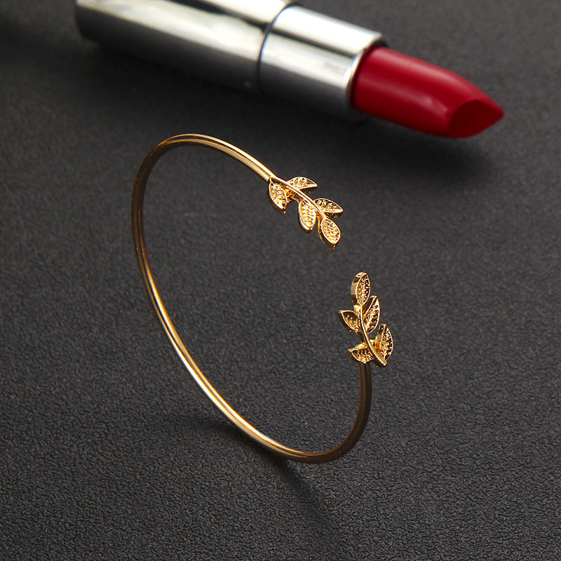 Tocona T Fashion Bohemia Leaf Knot Hand Cuff Link Chain Charm Bracelet Bangle For Women Gold Bracelets Femme Jewelry 6115