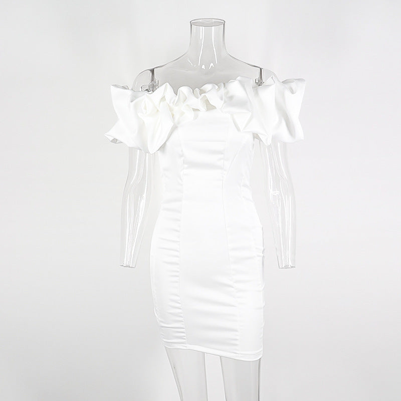 New Hot Sale Solid Color Tube Top Strapless Slim Dress