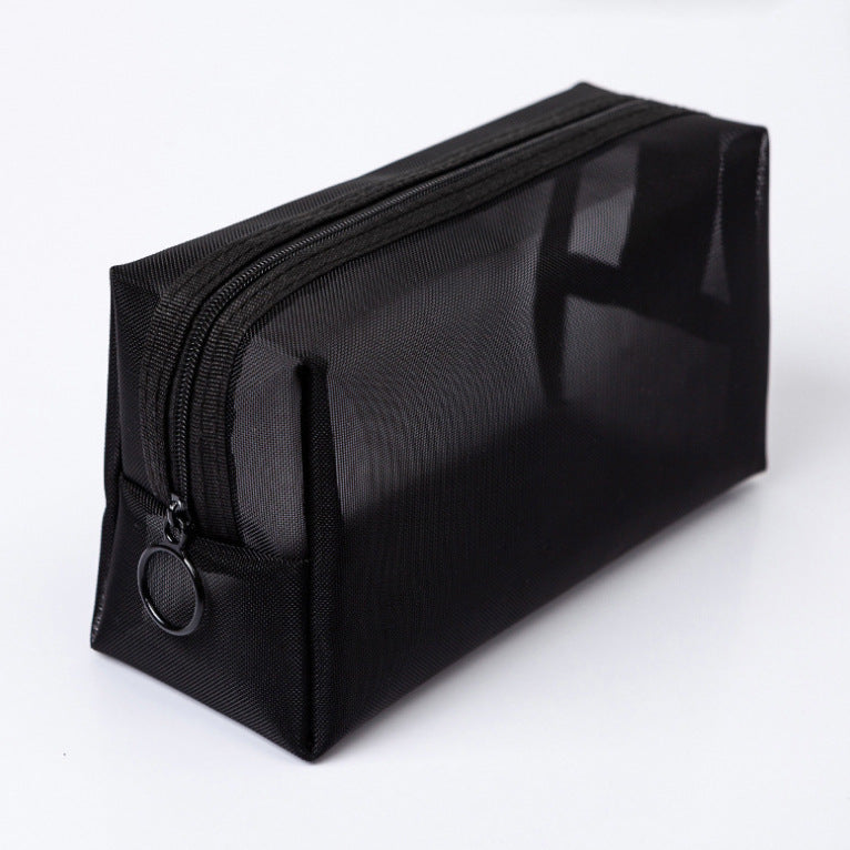 Portable Travel Toiletry Bag Transparent Mesh Toiletry Bag