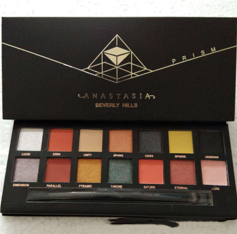 14 Color Eye Shadow Yellow Powder Purple Black Velvet Makeup Palette