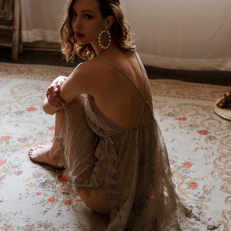 Lace long pajamas