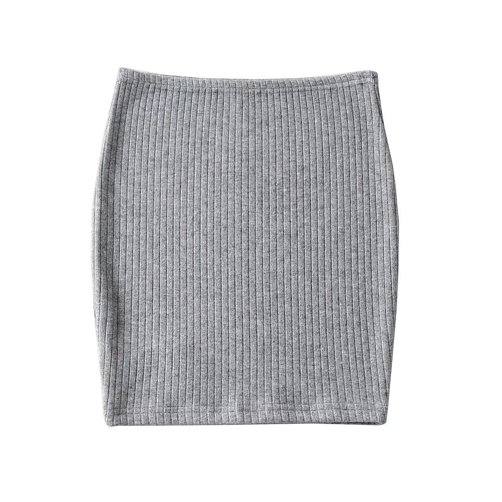 Women's Solid Color Stretch Slim Fit Hip Short Skirt