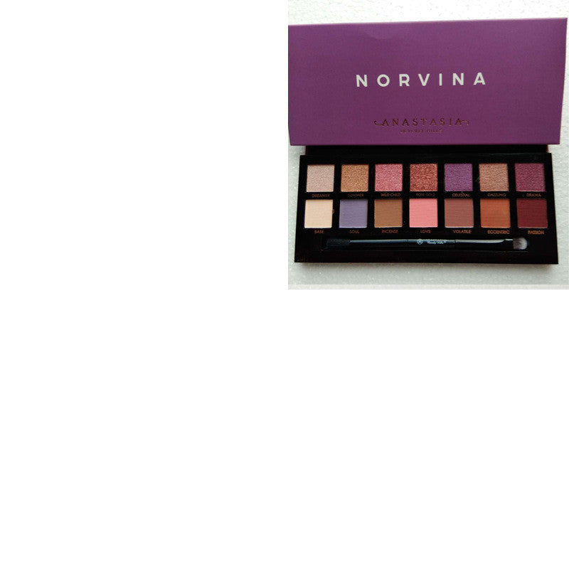 14 Color Eye Shadow Yellow Powder Purple Black Velvet Makeup Palette