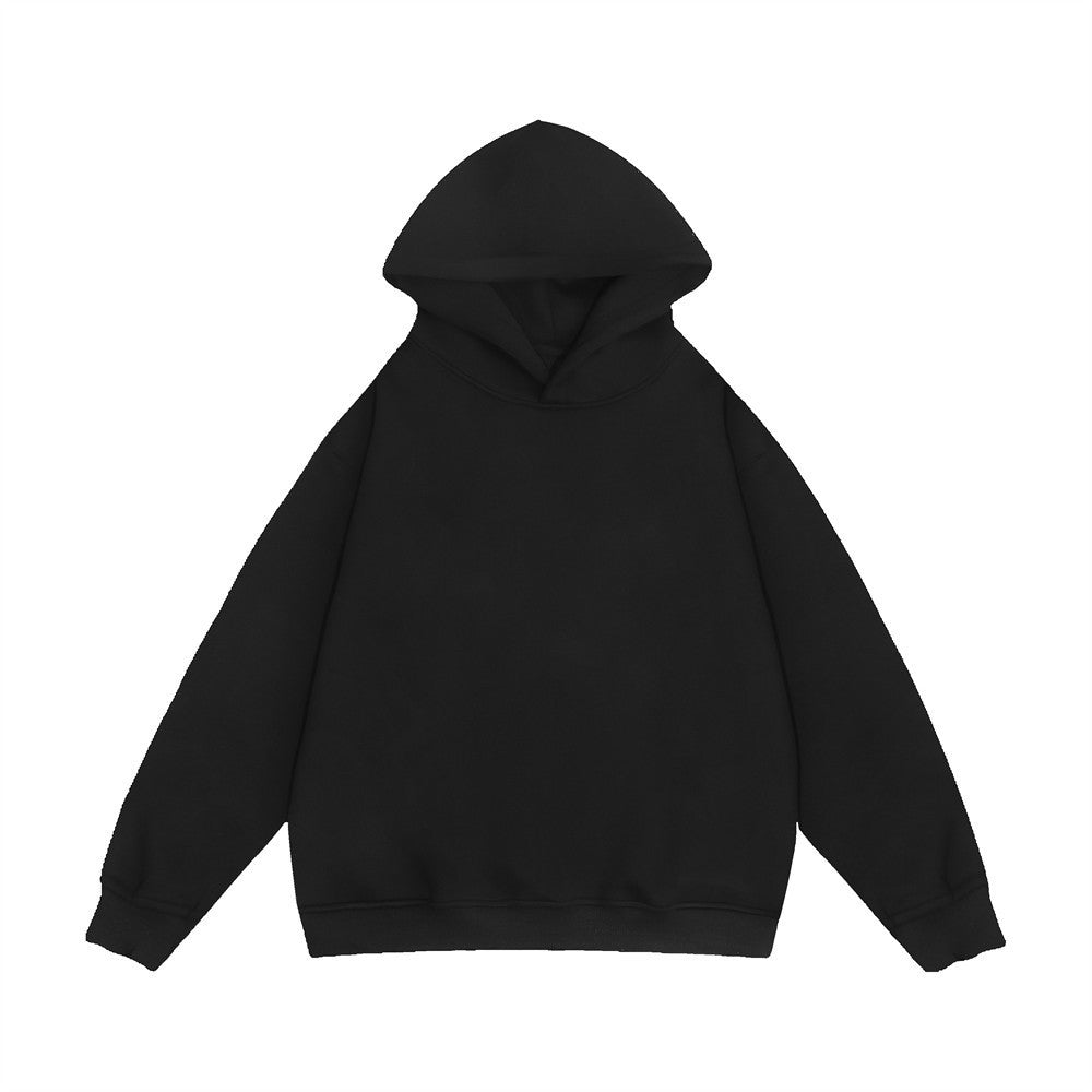 Loose All-matching Solid Color Sports Pullover Hooded Sweater Men