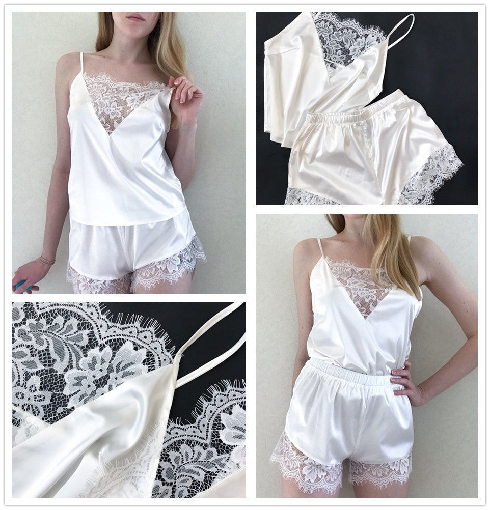 Women's Home Pajamas Two-piece Sexy Lace Suit