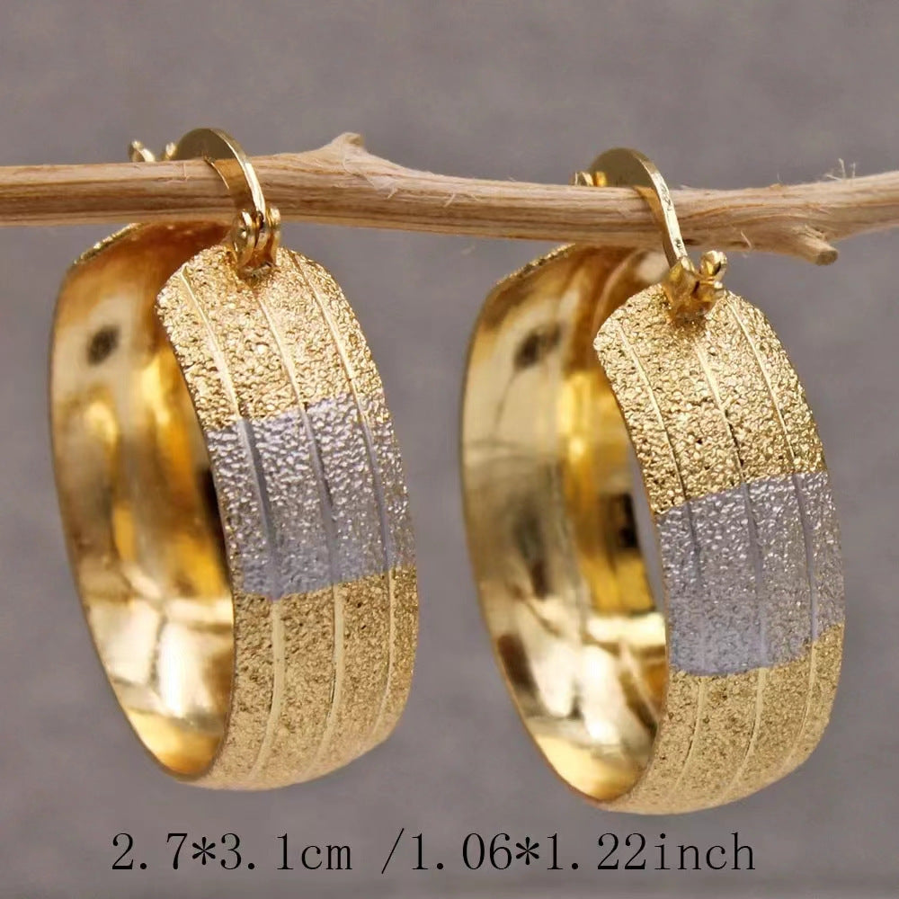 Copper Material Graceful Personality Simple Earrings