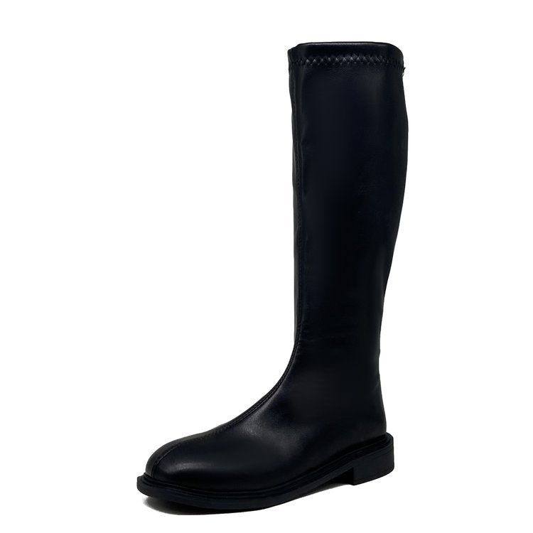 Knight Long Women White Boots Mid Heel