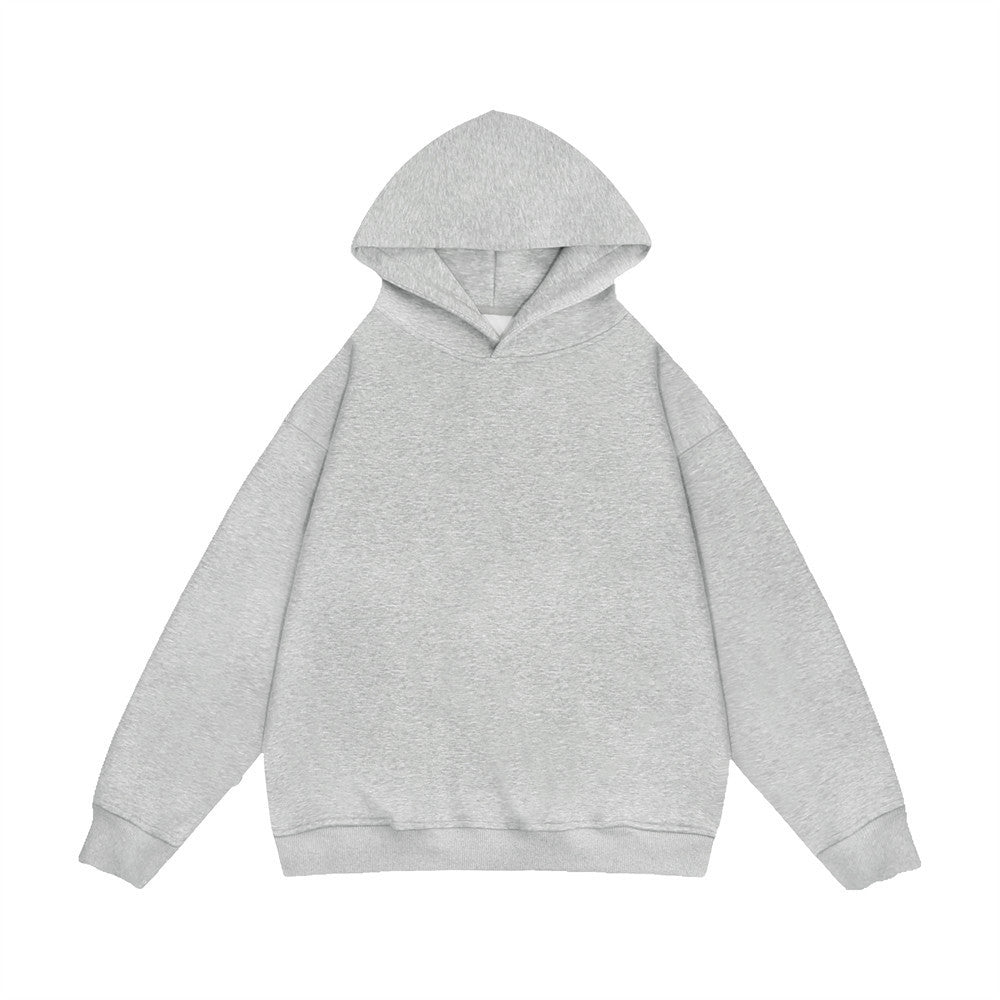 Loose All-matching Solid Color Sports Pullover Hooded Sweater Men