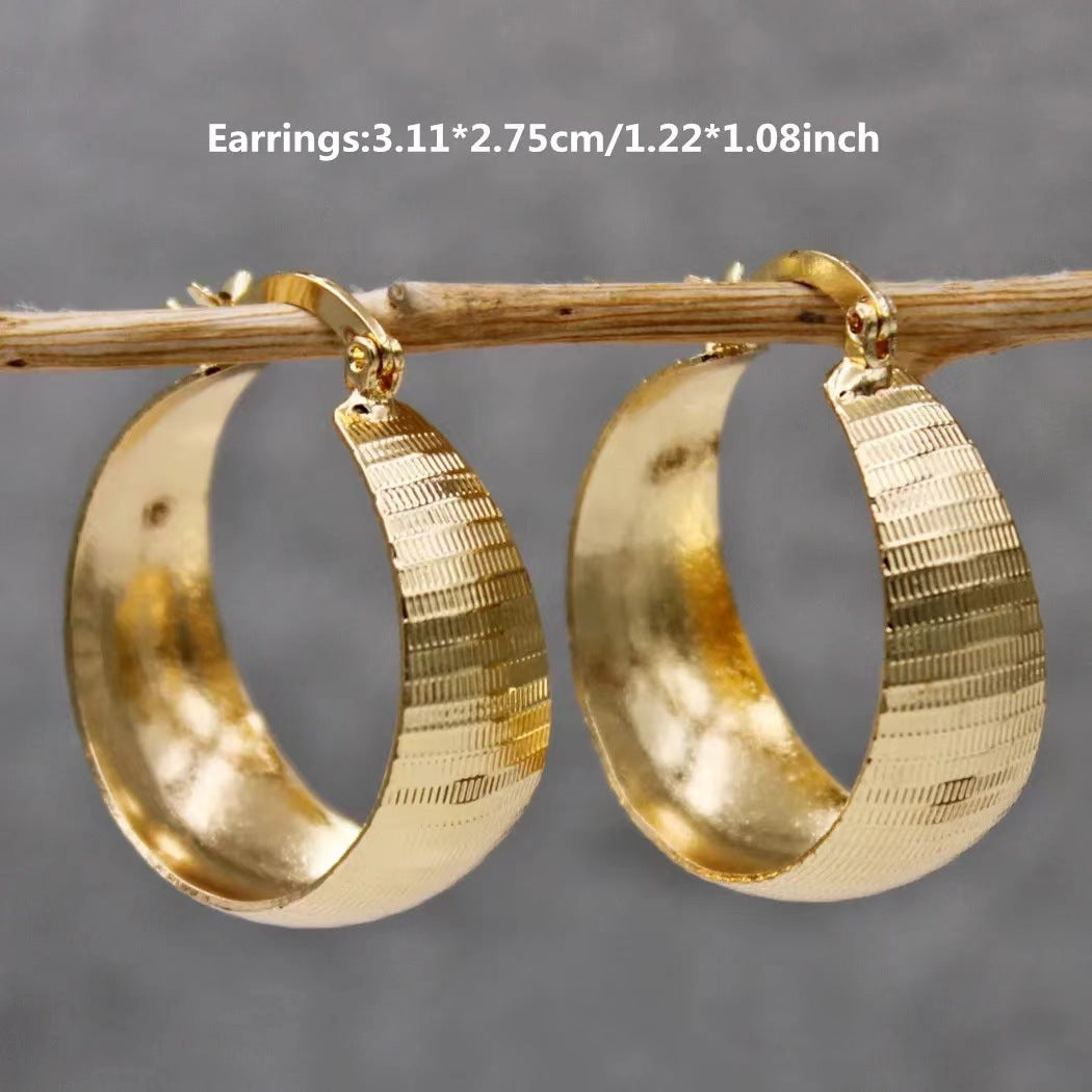 Copper Material Graceful Personality Simple Earrings