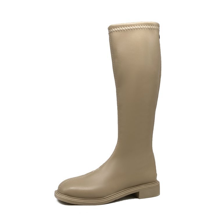 Knight Long Women White Boots Mid Heel