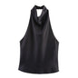 Silk Satin Texture Halter Dress