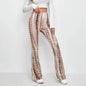 Hip Retro Printed Bootleg Pants Casual Pants
