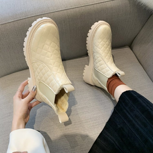 Plush Chelsea Fashion Snow Boots