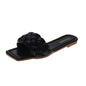Woven Sandals And Slippers New Summer Outer Wear Flat-Bottomed Candy Color Slippers Women