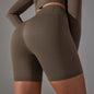 Seamless Yoga Shorts Peach Belly Contracting And Hip Lifting