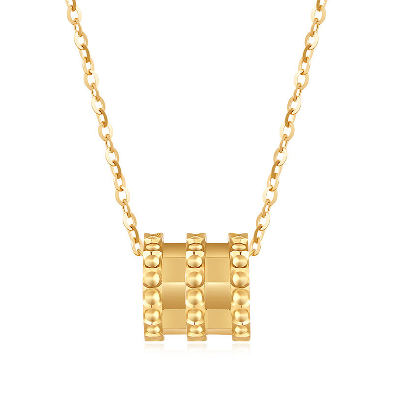 18K Rose Gold Gold Pendant Temperament Necklace