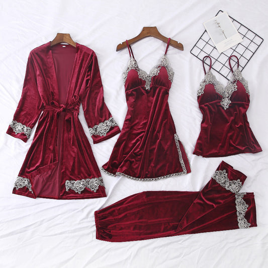 New sexy lace lace pajamas