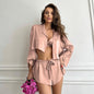 Women's Short Pajamas Three-piece Set