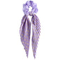 Cute Silk Ponytail Hair Loop Hair Band Hair Accessories Floral Headrope Retro Elastic Printed Hair Rope Women Girl