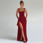 Fashion Personalized Women's Sling High Slit Dress