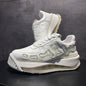Men's Leather Breathable Casual White Platform Shoes