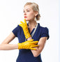 Women's Fashion Winter Warm Gloves Real Lamb Leather Handmade Curve Sheepskin Gloves