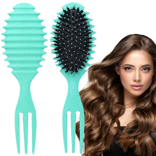 Curling Comb, Men's And Women's Curling Comb, Suitable For Styling And Shaping Long Hair, Wavy Hair With Damaged Hair Quality, Blue, Banned Platform Amazon